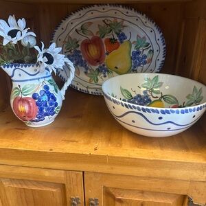 Nordstrom Vintage three-piece Italian Ceramic Dish set